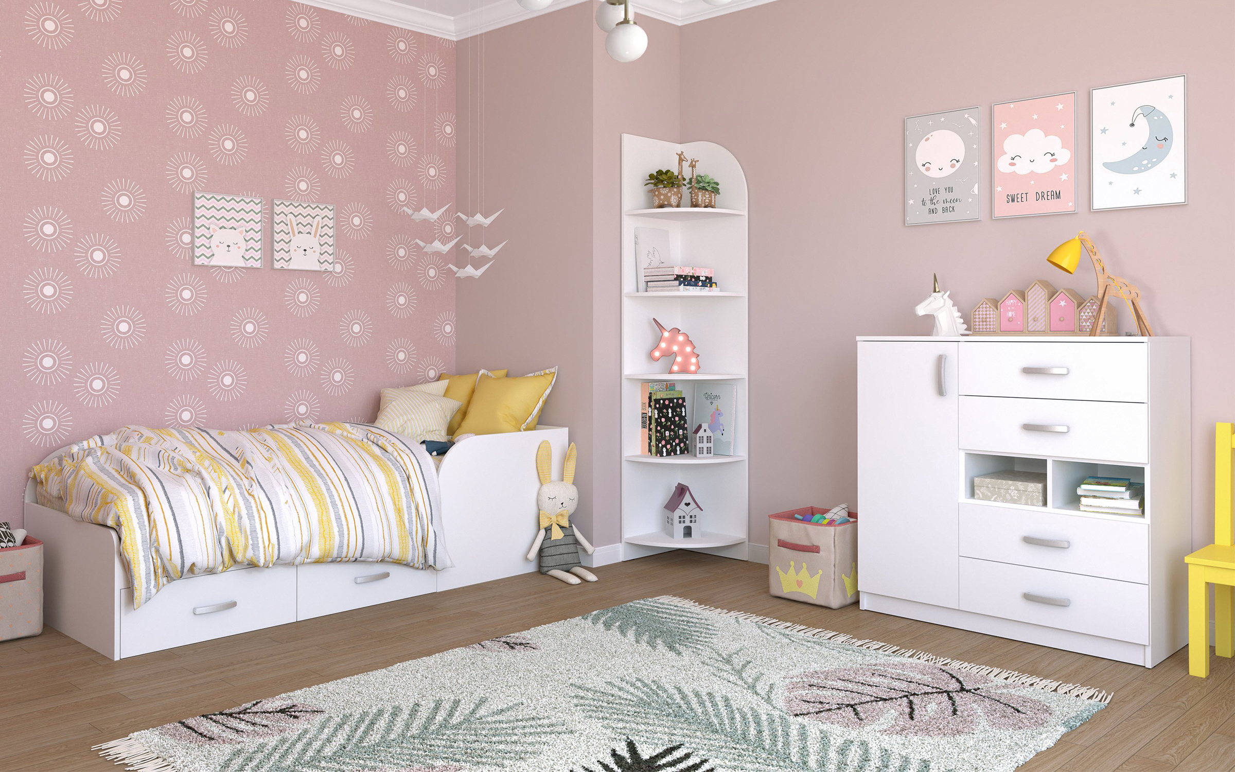 Dulap de colt Deos, alb  3